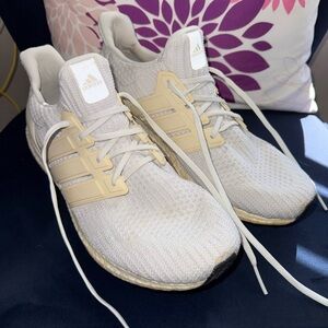 adidas White and Beige Athletic Shoes